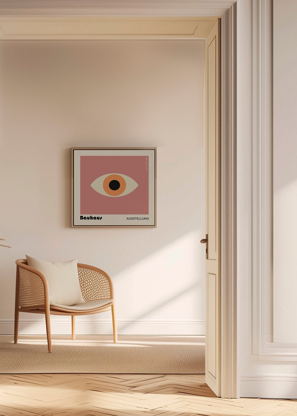Plakat geometryczny oko Bauhaus