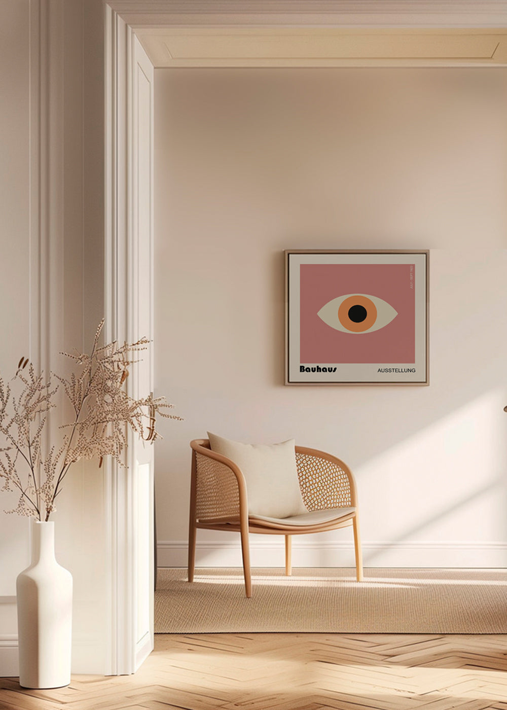 Plakat geometryczny oko Bauhaus