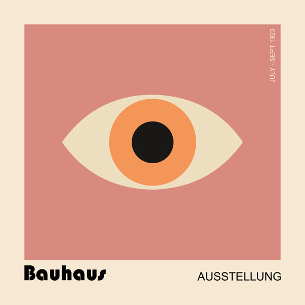 Plakat geometryczny oko Bauhaus