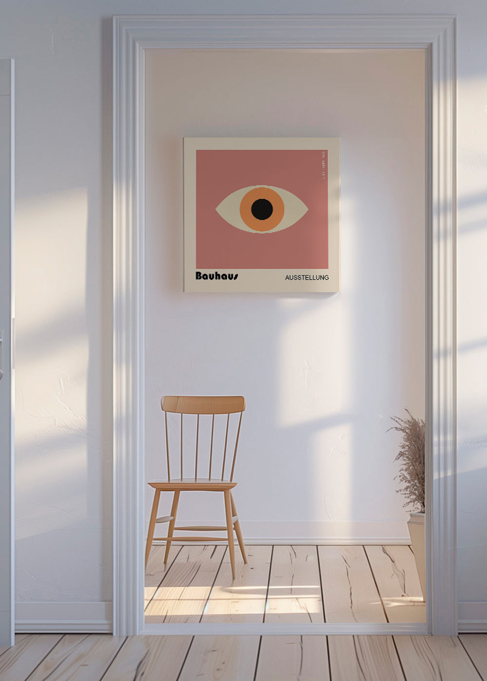 Plakat geometryczny oko Bauhaus