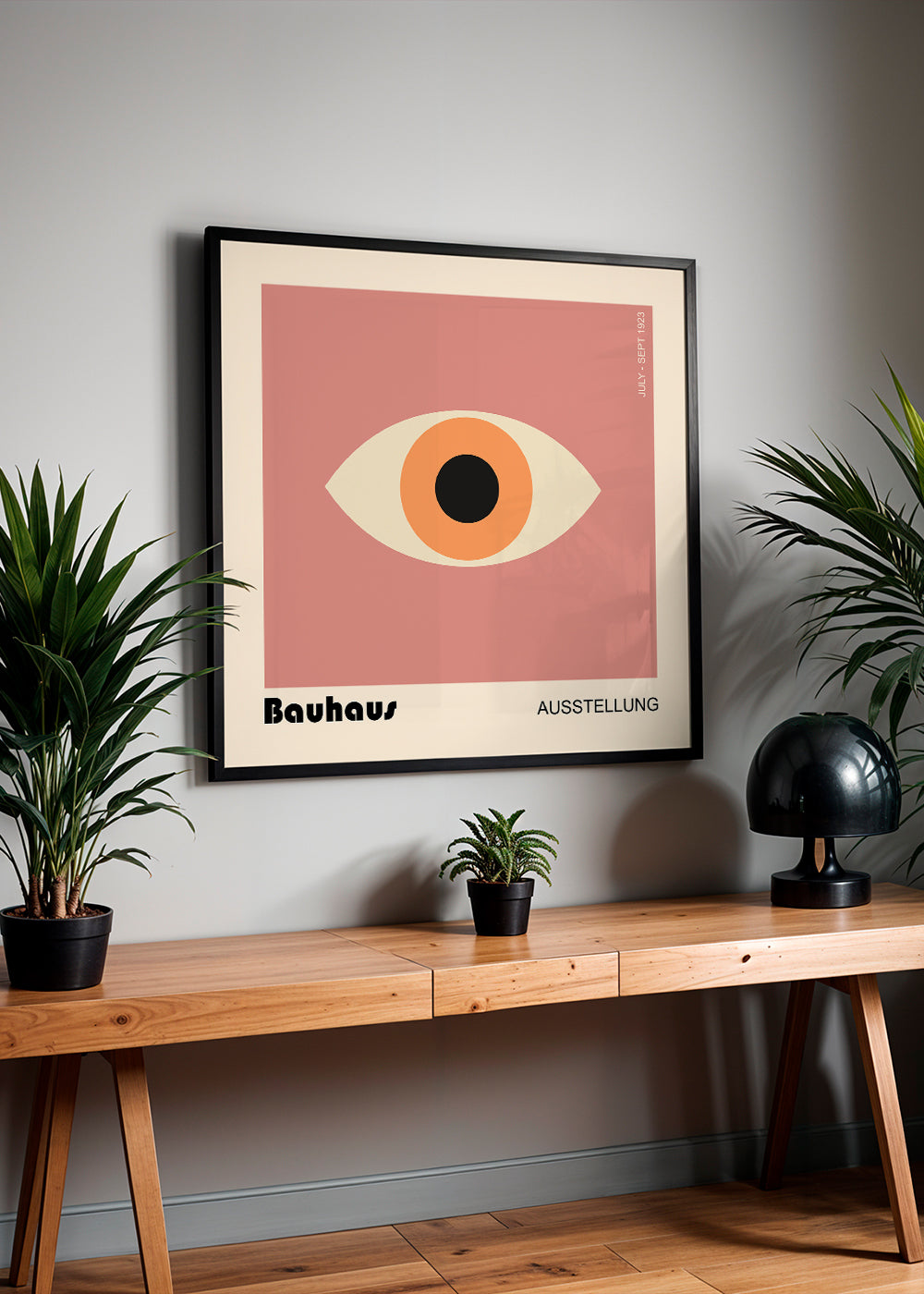 Plakat geometryczny oko Bauhaus
