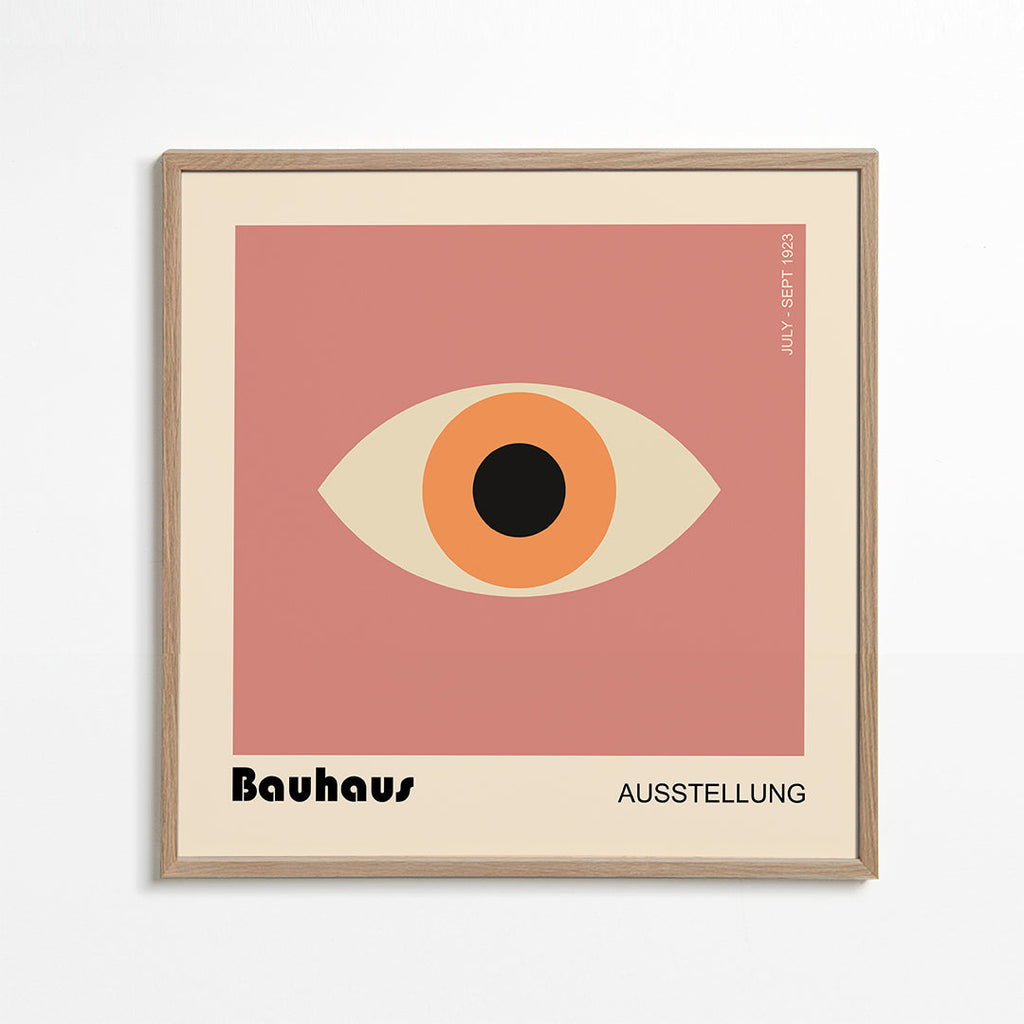 Plakat geometryczny oko Bauhaus