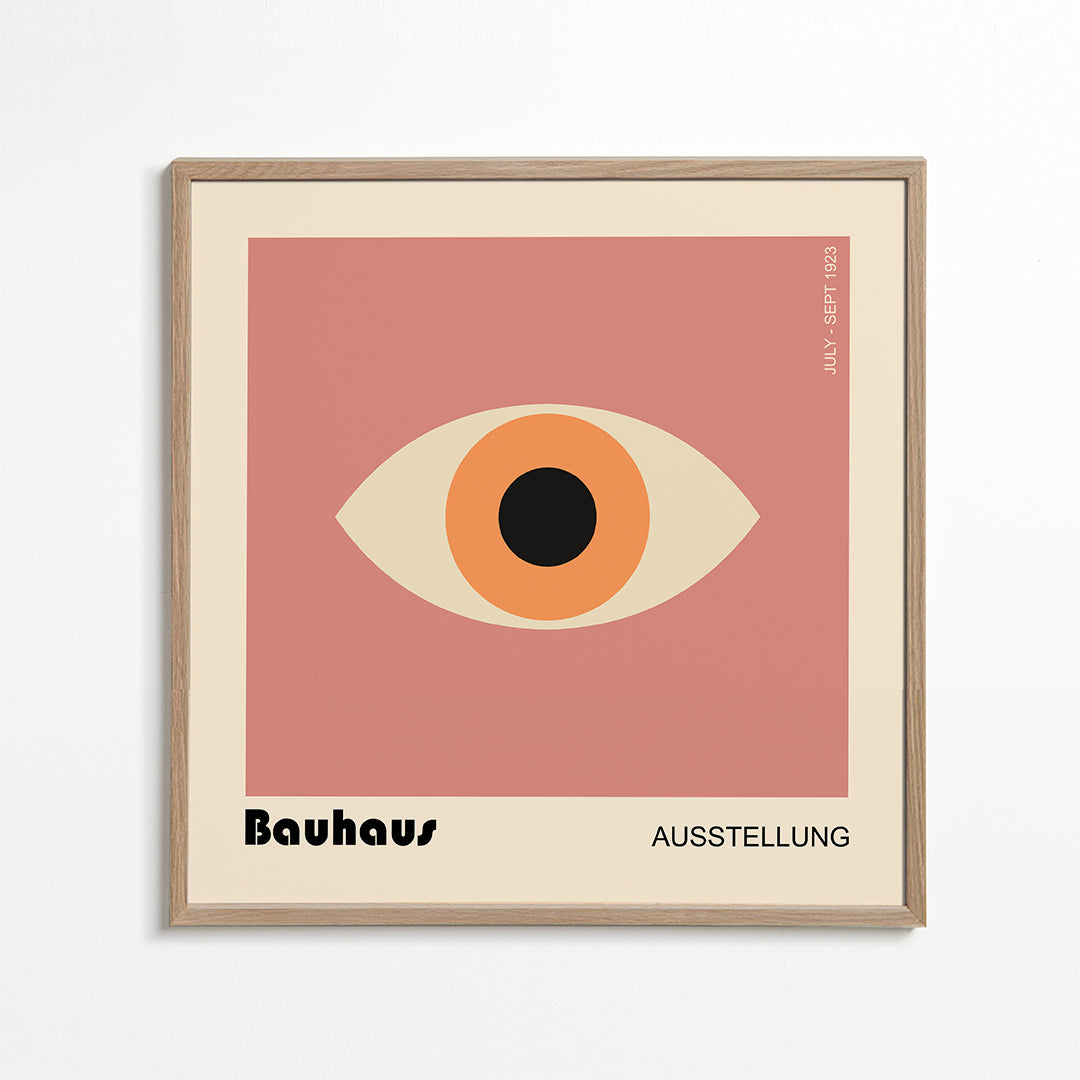 Plakat geometryczny oko Bauhaus