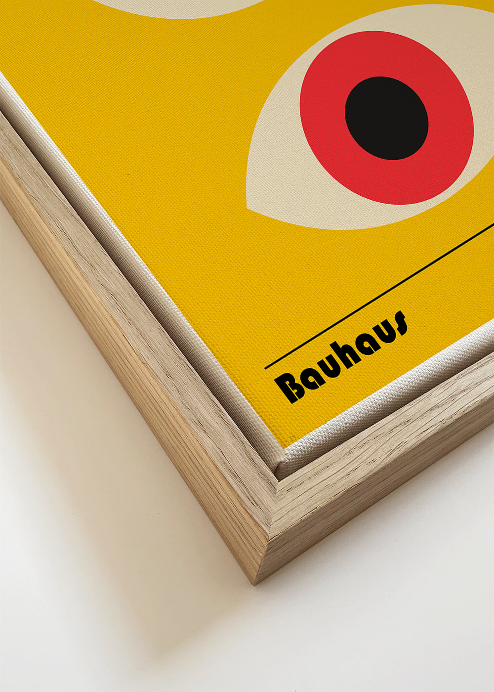 Plakat geometryczny z oczami Bauhaus