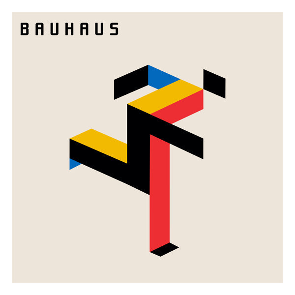 Plakat geometryczny Bauhaus z blokami izometrycznymi
