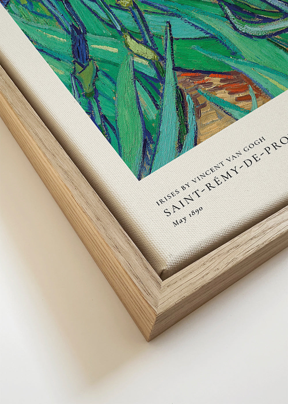 Plakat botaniczny: niebieskie irysy energiczne pociągnięcia pędzla
