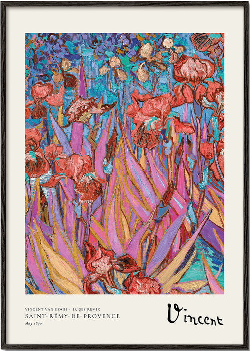 Plakat botaniczny: Żywe irysy