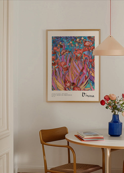Plakat botaniczny: Żywe irysy
