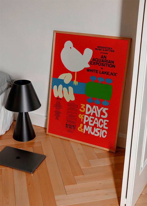 Plakat vintage Woodstock 3 Days of Peace