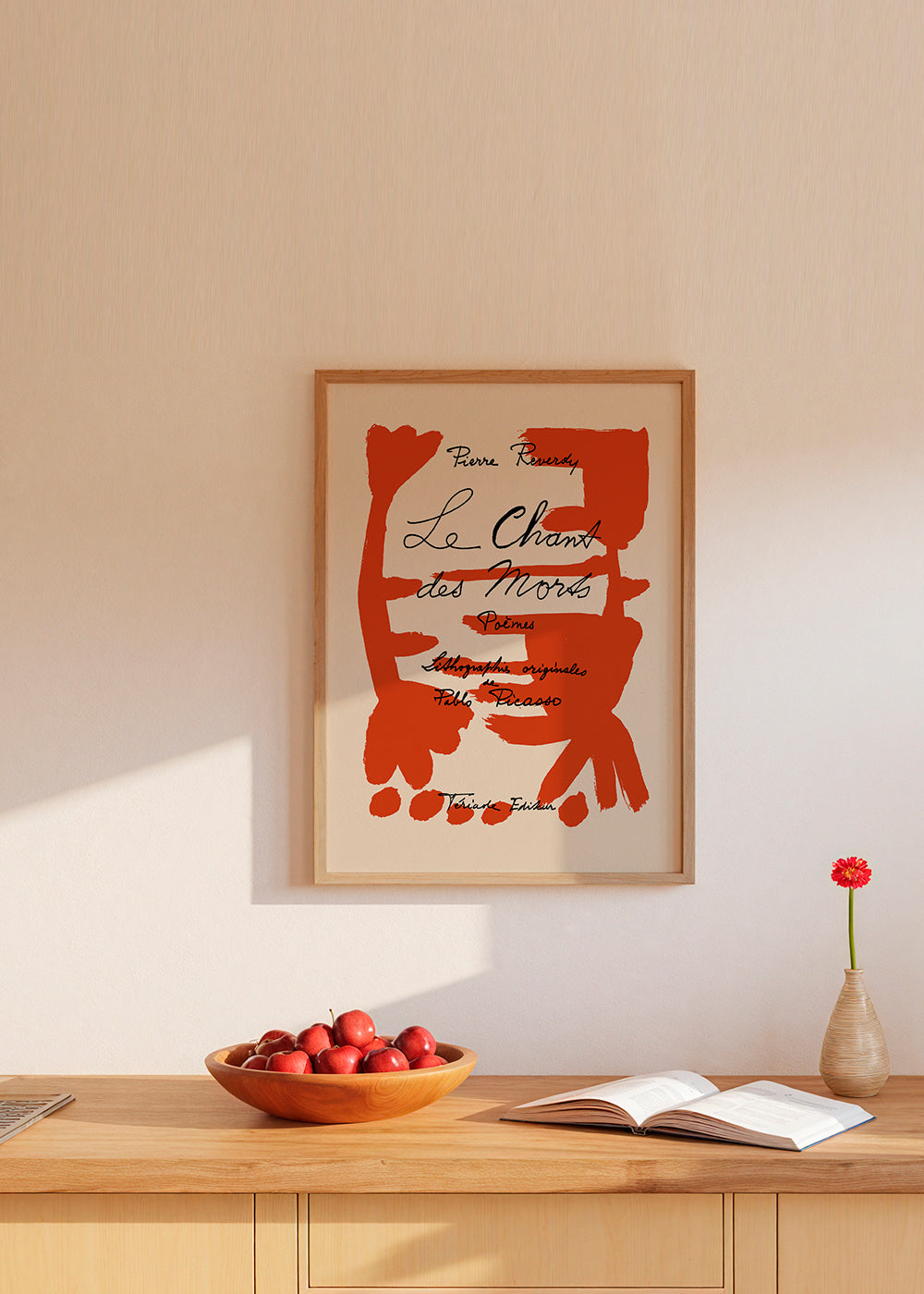 Plakat vintage typograficzny czerwony