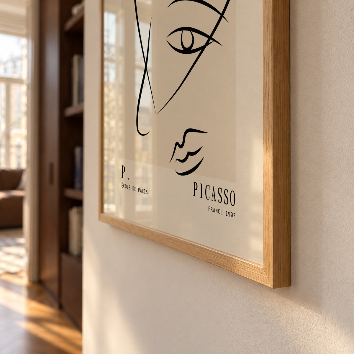 Picasso Ladies of Avignon sketch Poster - Framed poster detail