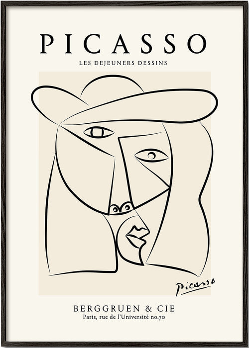 Ilustracja twarzy w linii autorstwa Picasso