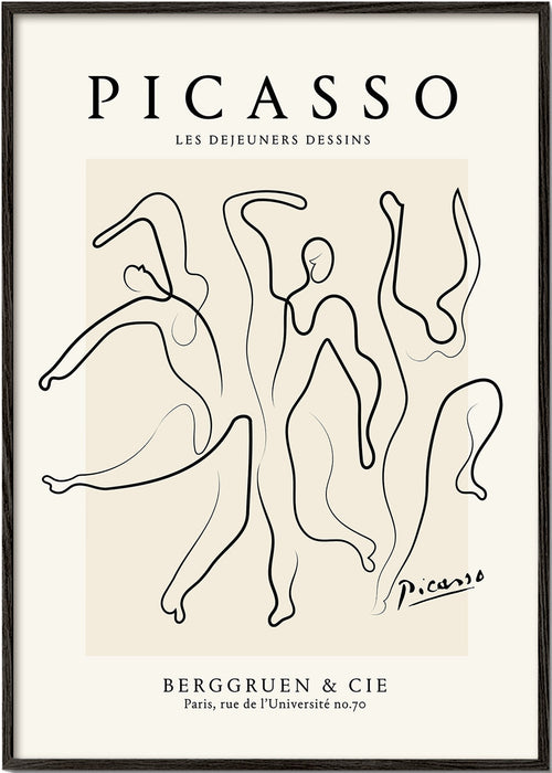 Ilustracja ciągłą linią w stylu Picasso