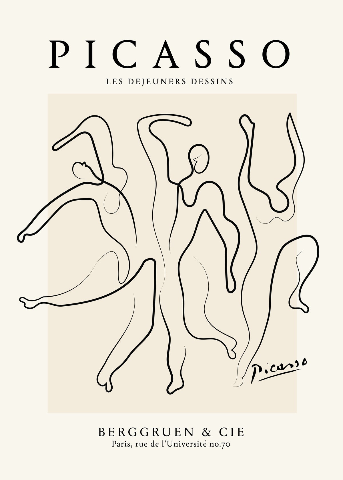 Pablo Picasso The Three Dancers Sktech poster - Unframed art print