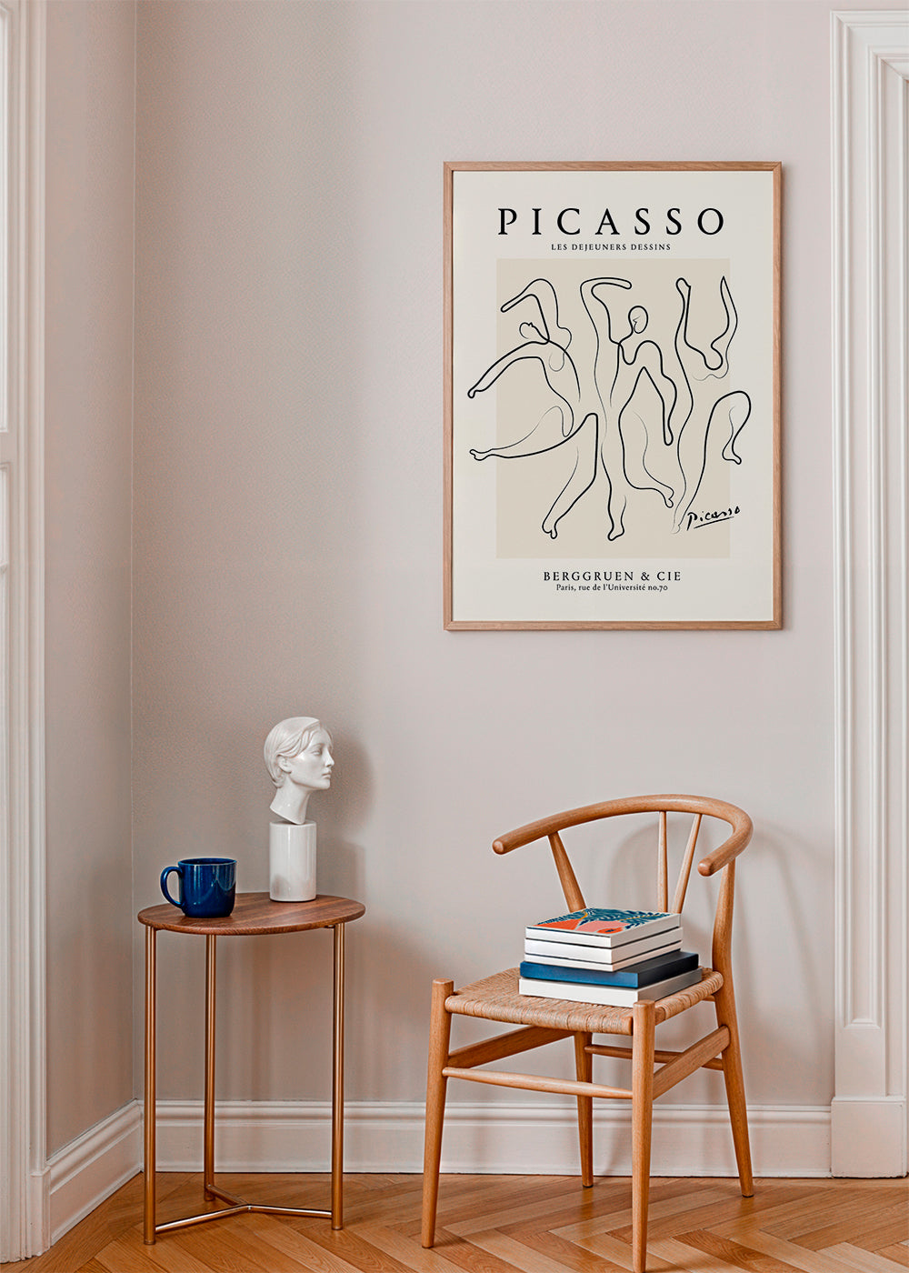Ilustracja ciągłą linią w stylu Picasso