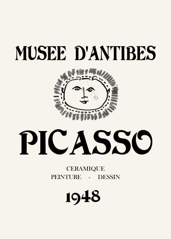 Wydruk vintage Musée d'Antibes Picasso 1948