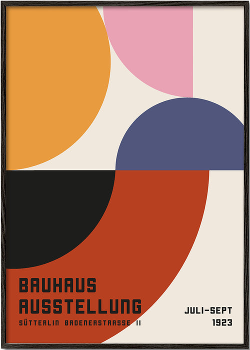 Vintage plakat Bauhaus z geometrycznymi formami