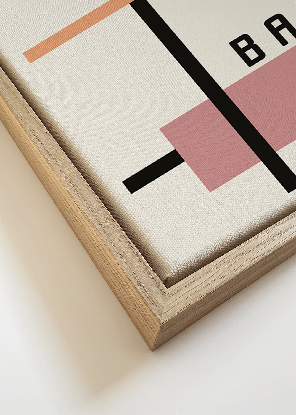 Plakat geometryczny Bauhaus z okrągłym słońcem i osiami
