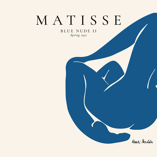Ilustracja Blue Nude II z minimalistyczną postacią