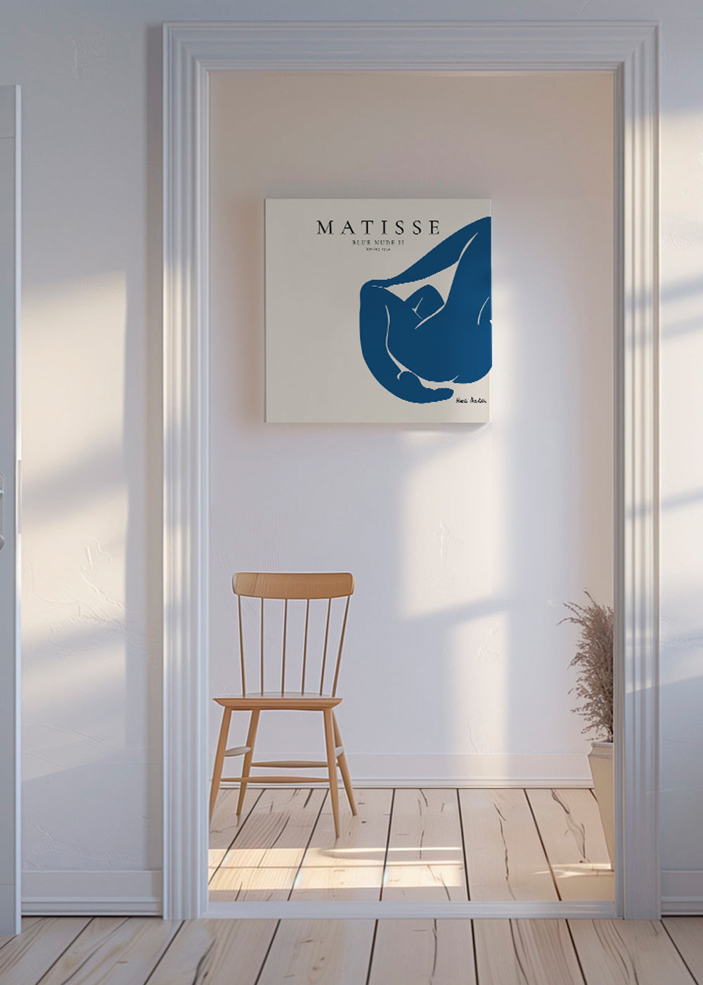 Ilustracja Blue Nude II z minimalistyczną postacią
