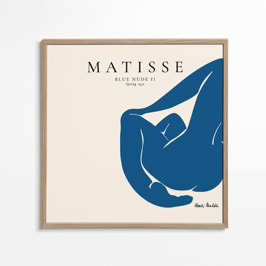 Ilustracja Blue Nude II z minimalistyczną postacią