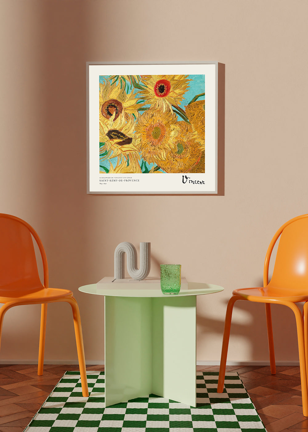 Plakat botaniczny Słoneczniki w impasto