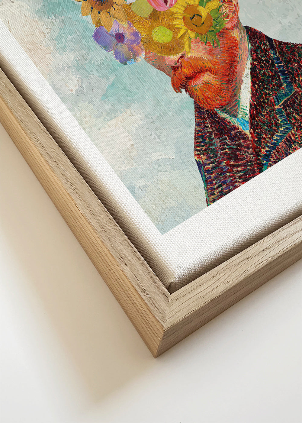 Plakat botaniczny: kwiatowy portret z motylami