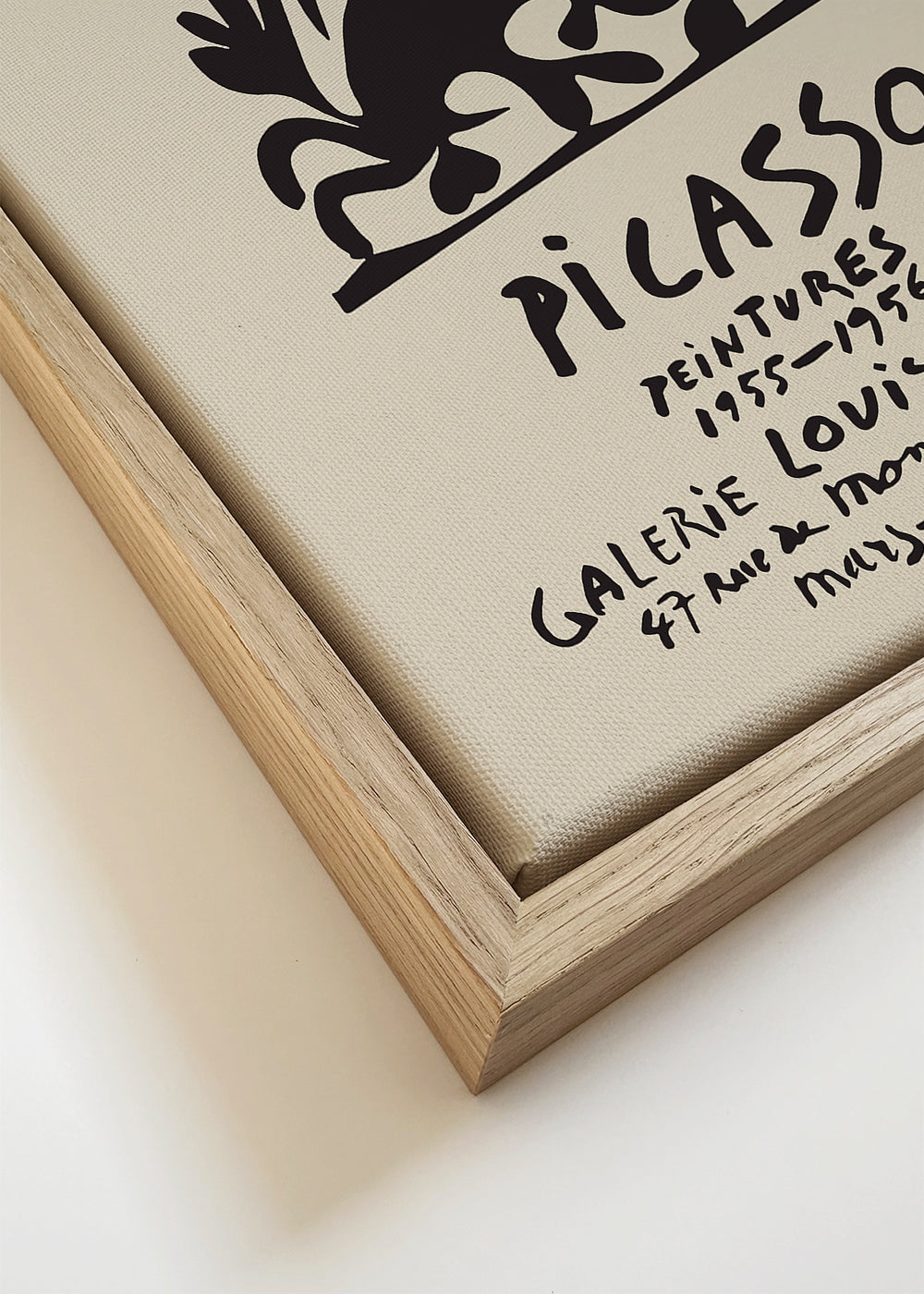 Vintage plakat Picasso czarny i beżowy