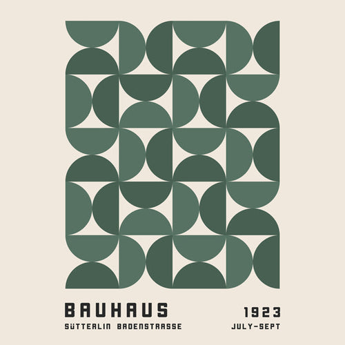 Plakat geometryczny Bauhaus zielony 1923