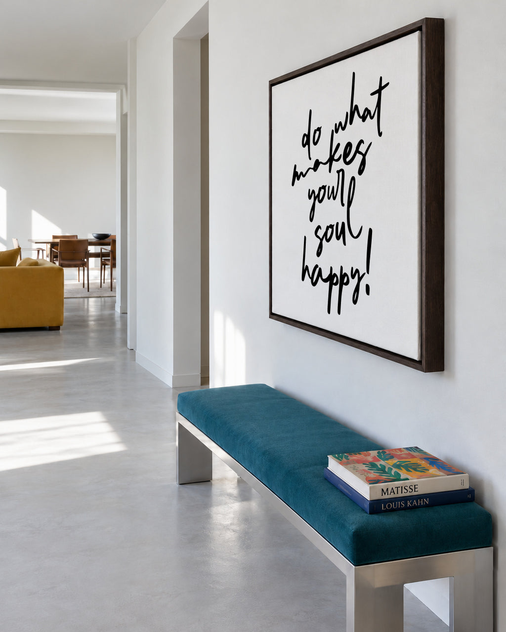 Do what makes your soul happy quote poster - Square - Framed canvas in an interior