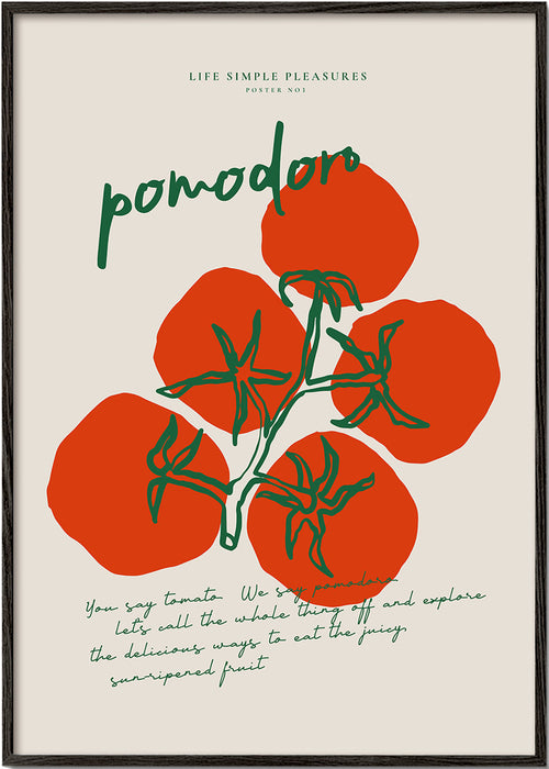 Sztuka do kuchni Pomodoro ilustrowane pomidory