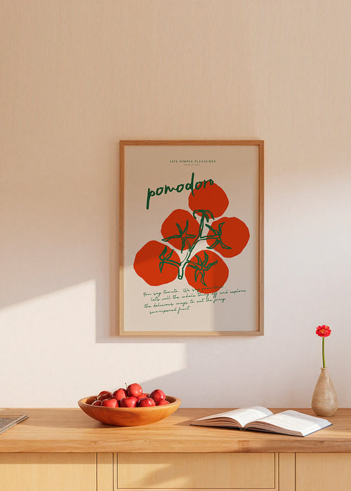 Sztuka do kuchni Pomodoro ilustrowane pomidory