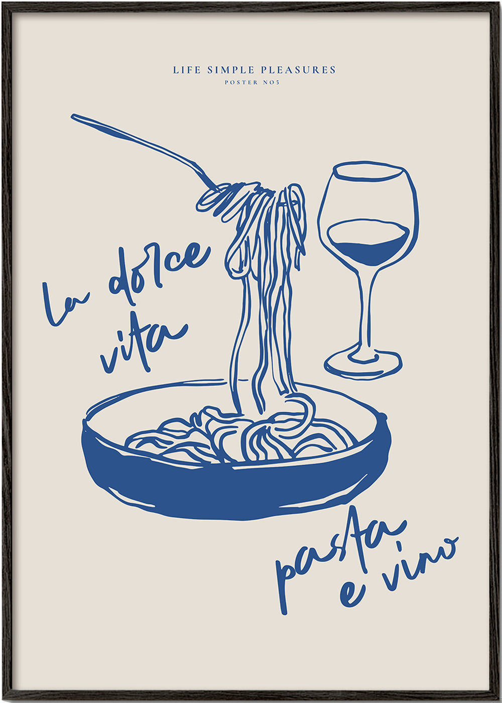 Cuadro de cocina La Dolce Vita makaron i wino