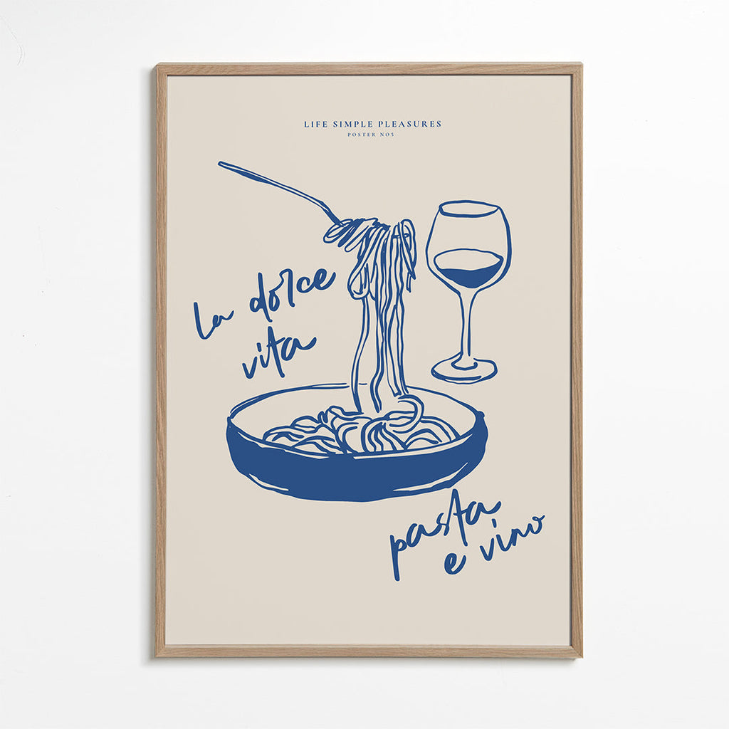 Cuadro de cocina La Dolce Vita makaron i wino