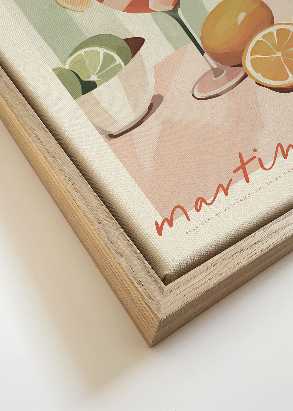 Sztuka do kuchni Martini Rose ilustracyjny koktajl
