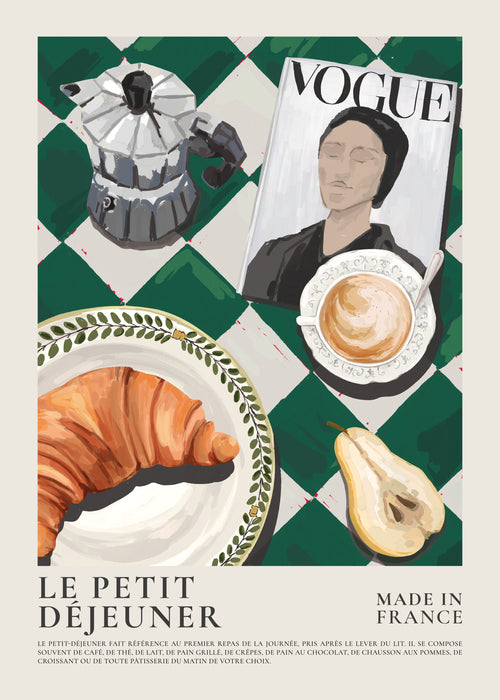 Le petit dejeuner , Made in France - Unframed art print
