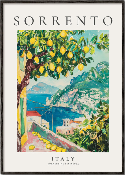 Plakat podróżniczy: Sorrento i drzewo cytrynowe