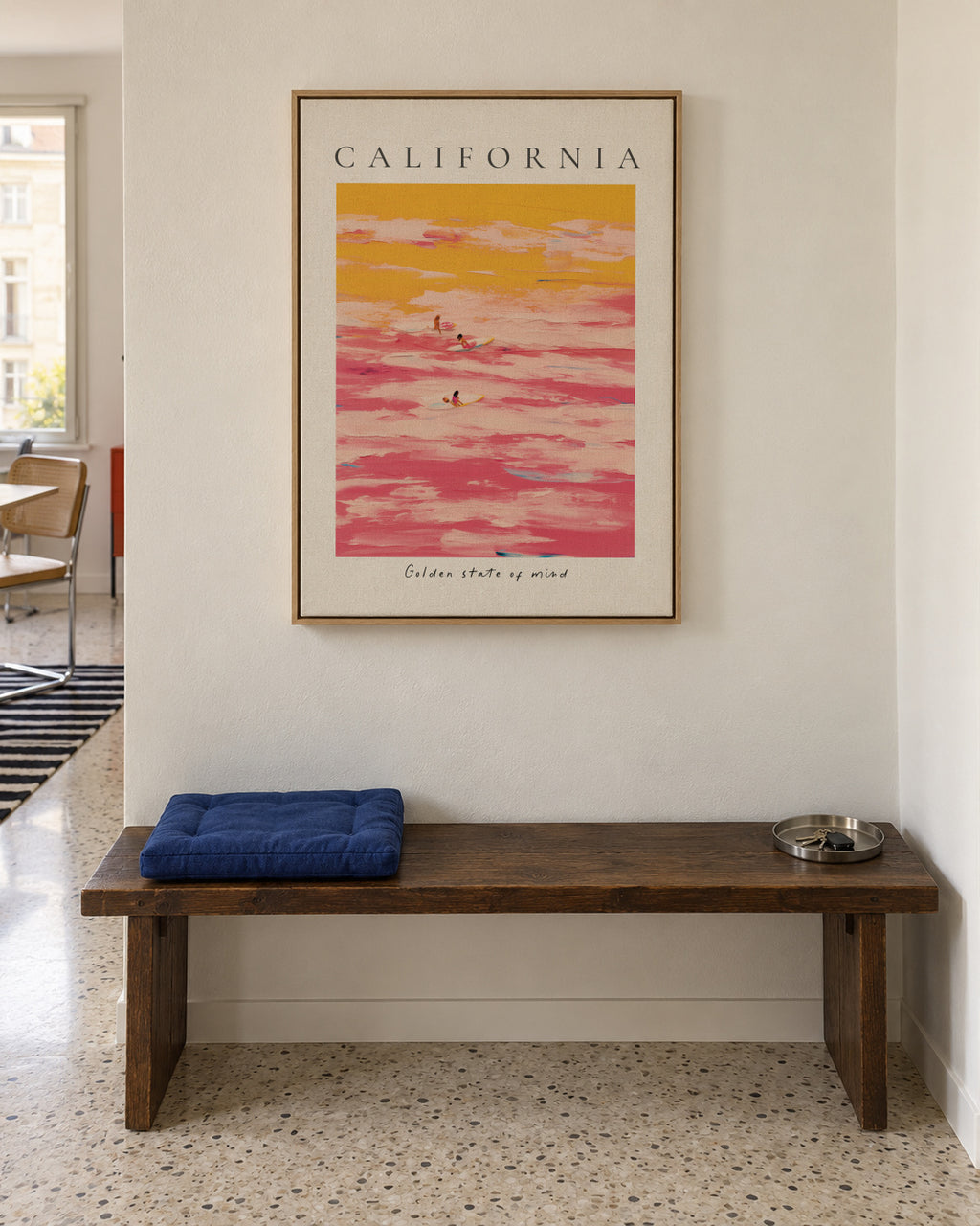 California - Framed canvas in an interior