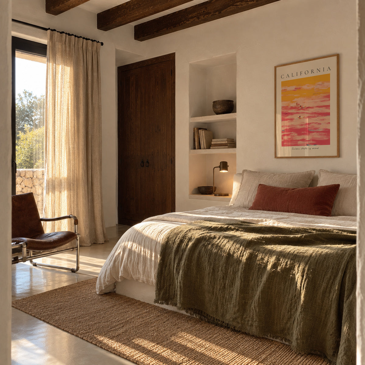 California - Framed poster in an interior