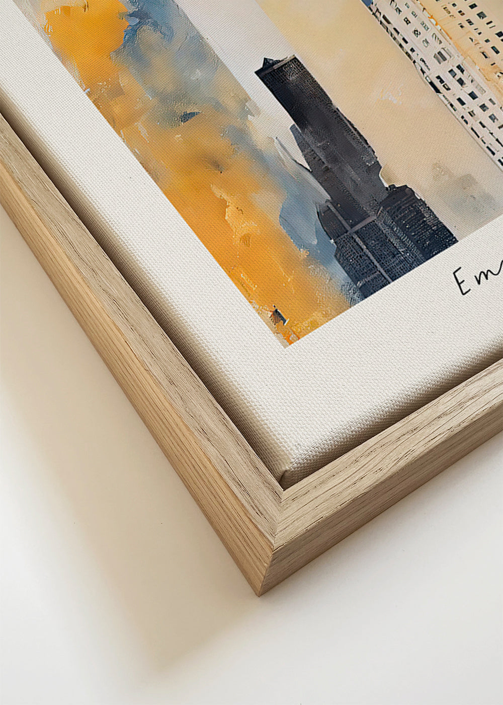 Plakat miasta New York panorama w stylu malarskim