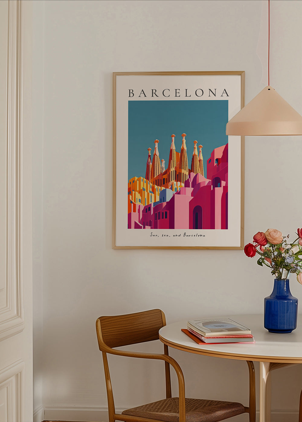 Plakat podróżniczy: Sagrada Familia w kolorze