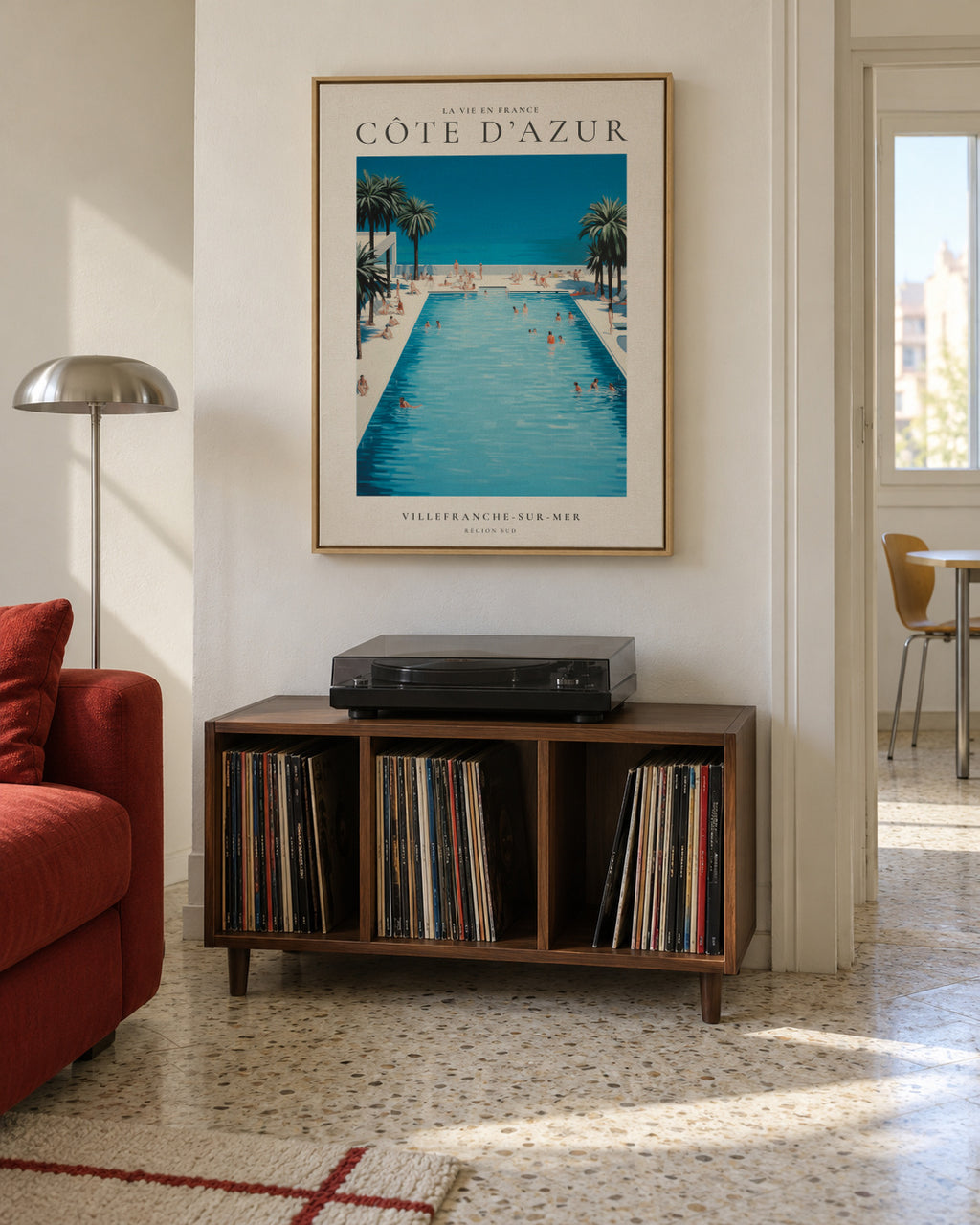 La vie en France, Côte d'Azur (French Riviera) - Framed canvas in an interior