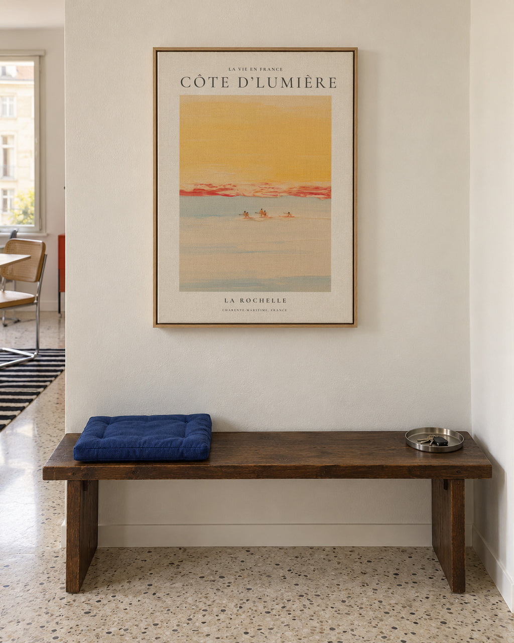 La vie en France, Côte d’Lumière - Framed canvas in an interior