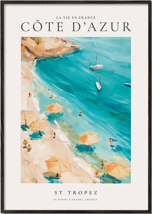 Plakat podróżniczy Plaża St Tropez