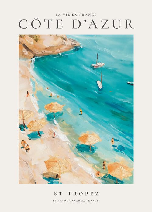 Plakat podróżniczy Plaża St Tropez