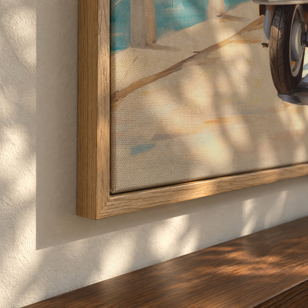 Vespa - Framed canvas detail