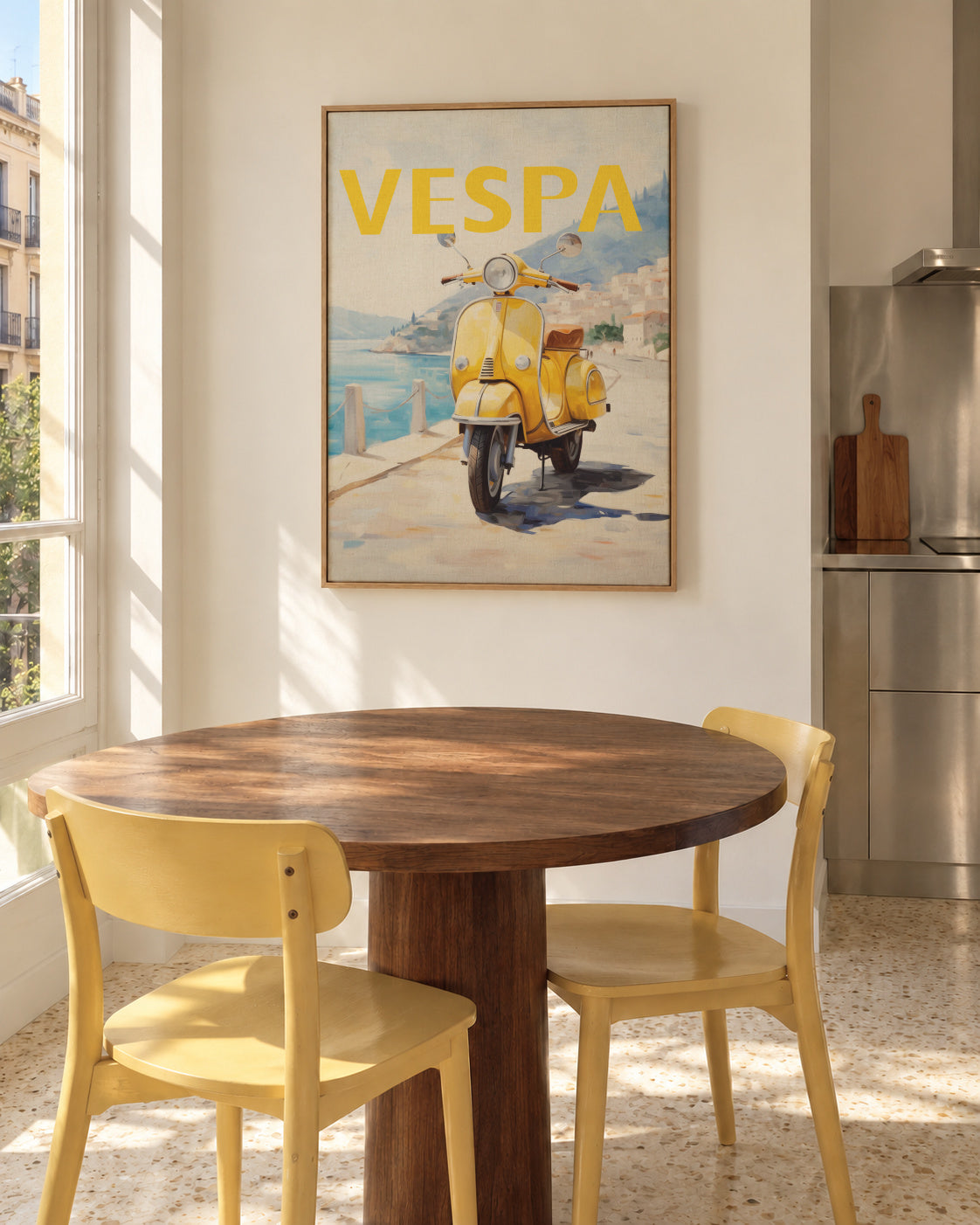 Vespa - Framed canvas in an interior