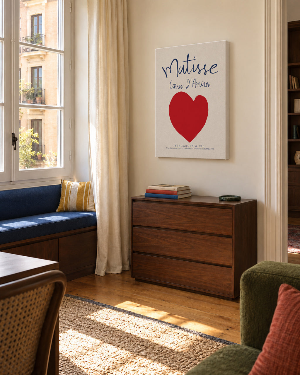 Henri Matisse, Coeur d'amour - Unframed canvas in an interior