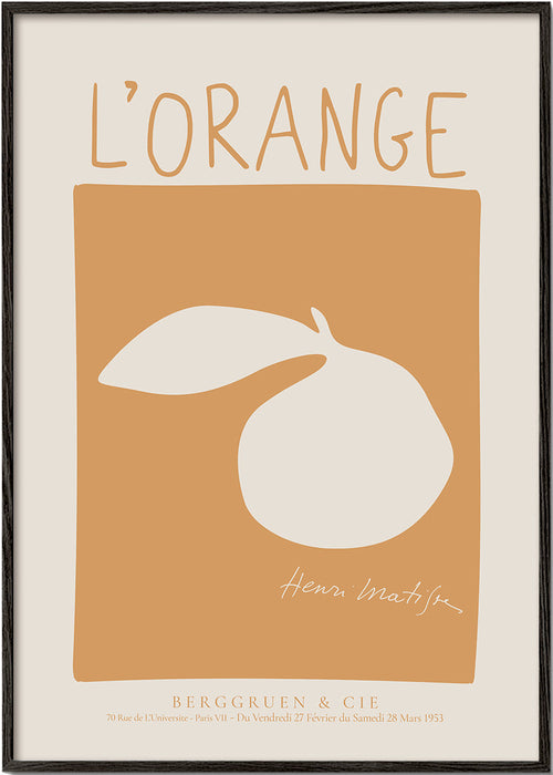 Sztuka do kuchni: pomarańczowy plakat minimalistyczny