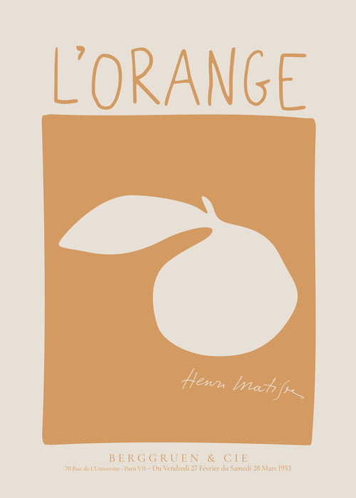 Sztuka do kuchni: pomarańczowy plakat minimalistyczny